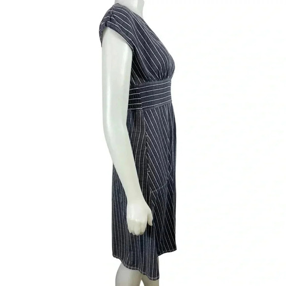 Max Studio Blue & White Striped Pockets Dress Size XS - Picture 6 of 11